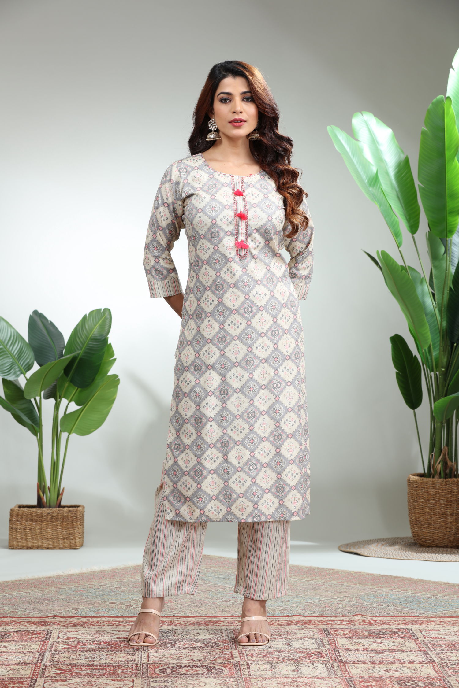 Grey Kurti With Pant