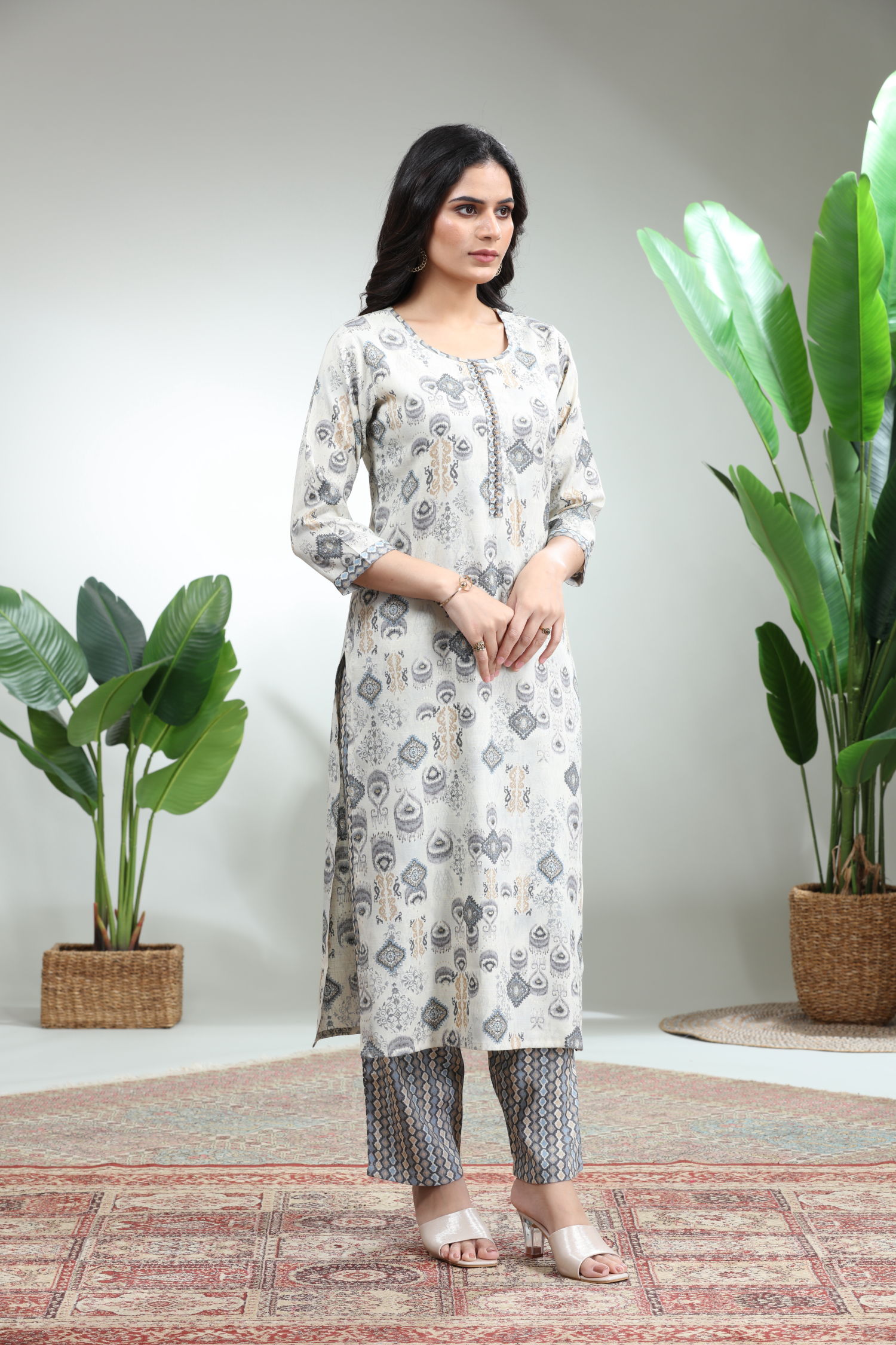 Grey Kurti With Pant