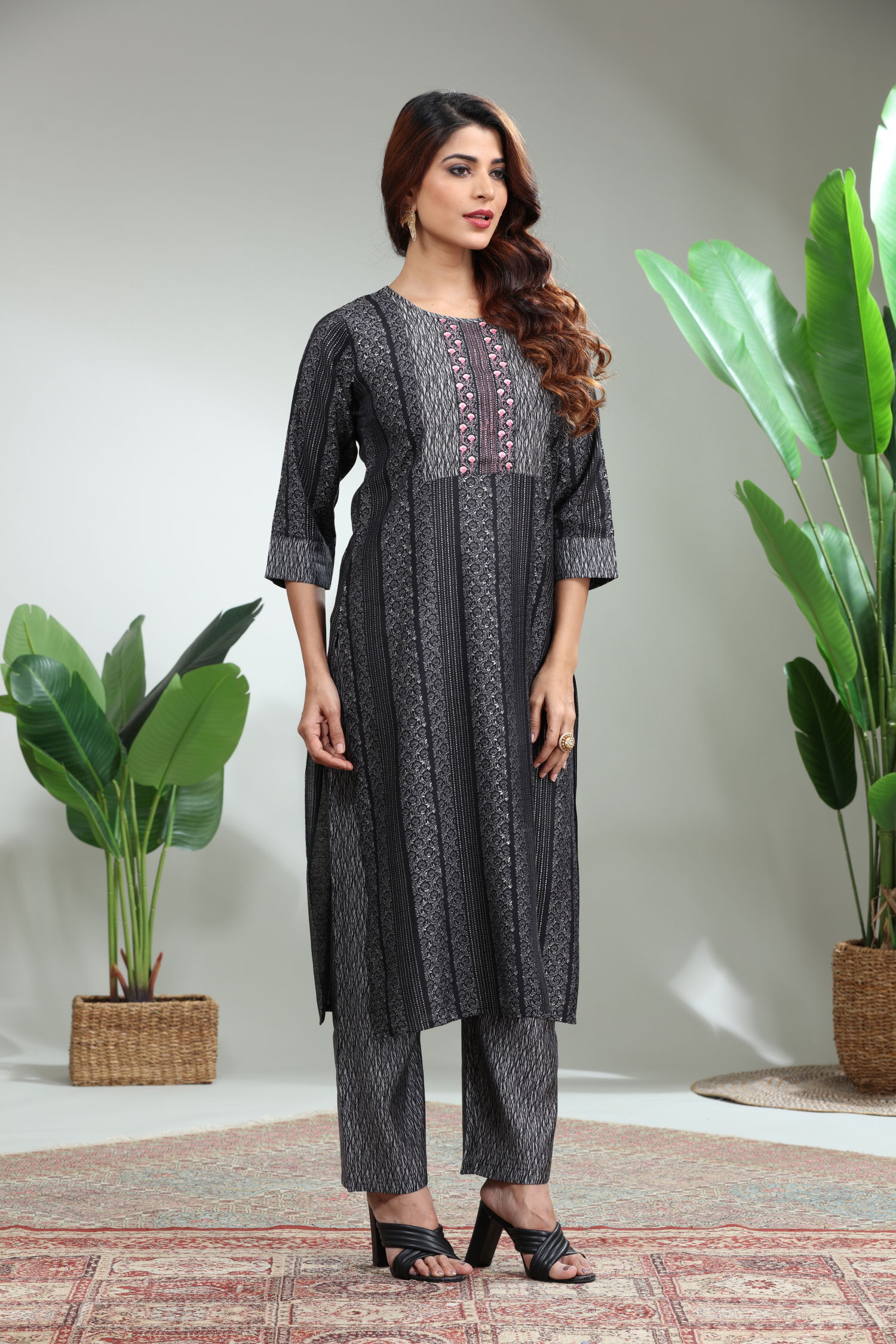 Black Kurti With Pant