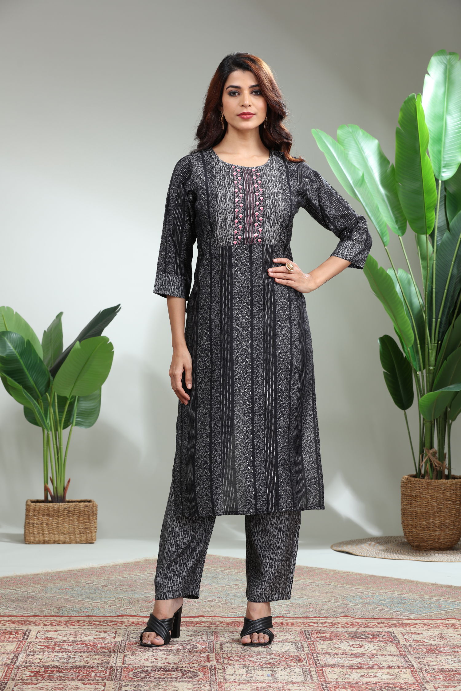 Black Kurti With Pant