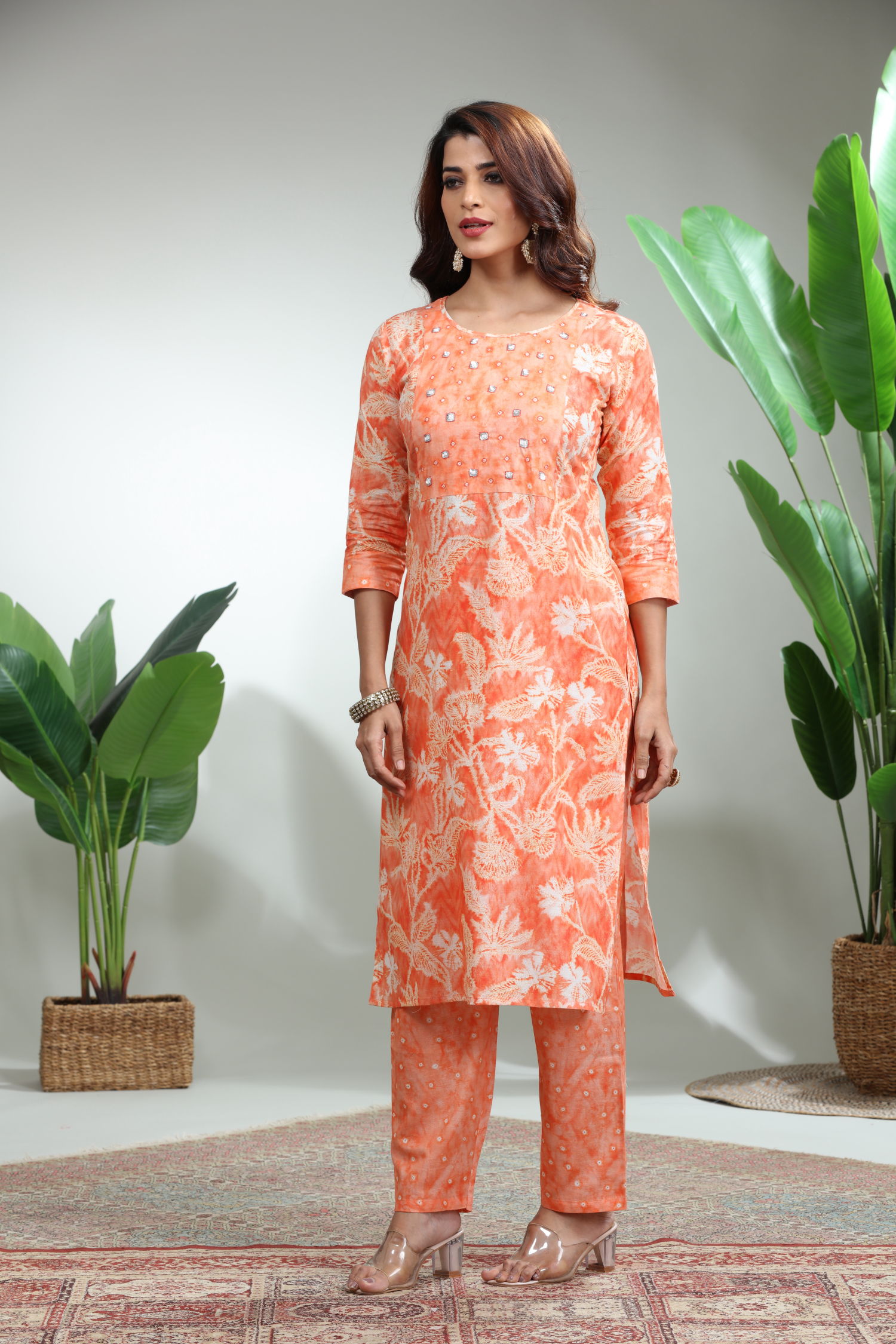 Orange Kurti With Pant