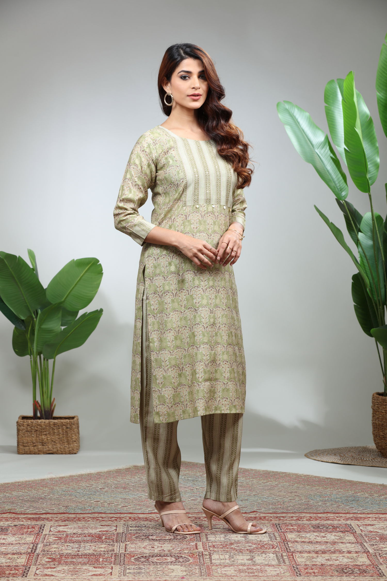 Green Kurti With Pant