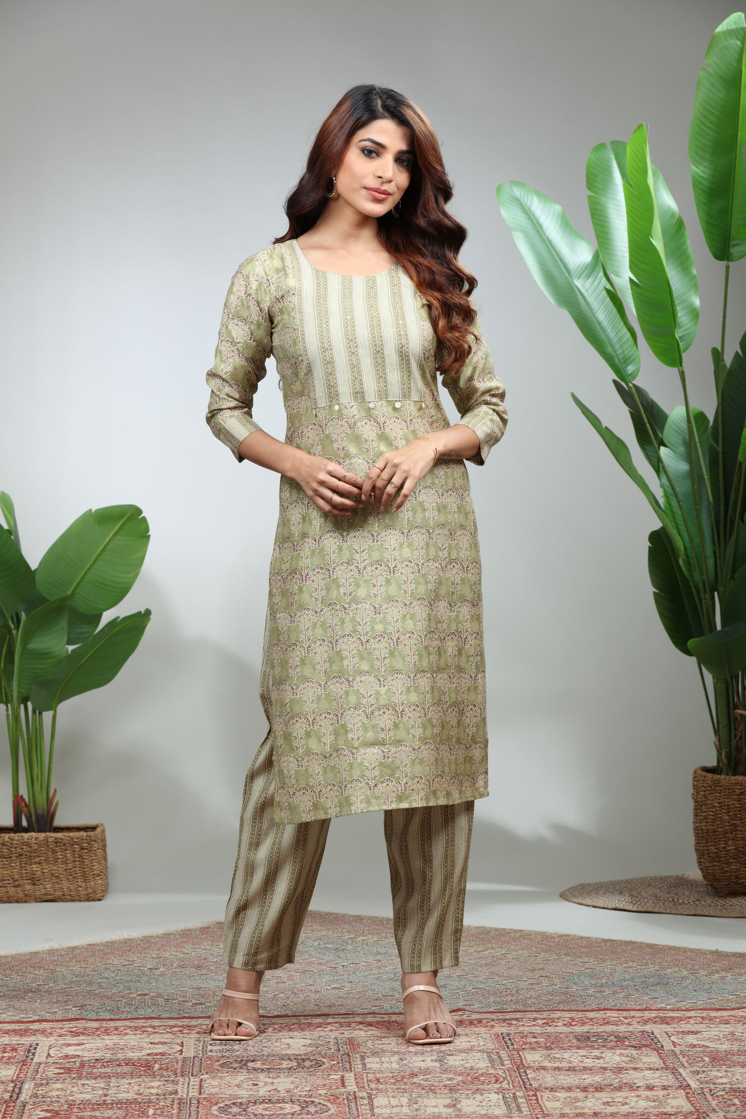 Green Kurti With Pant