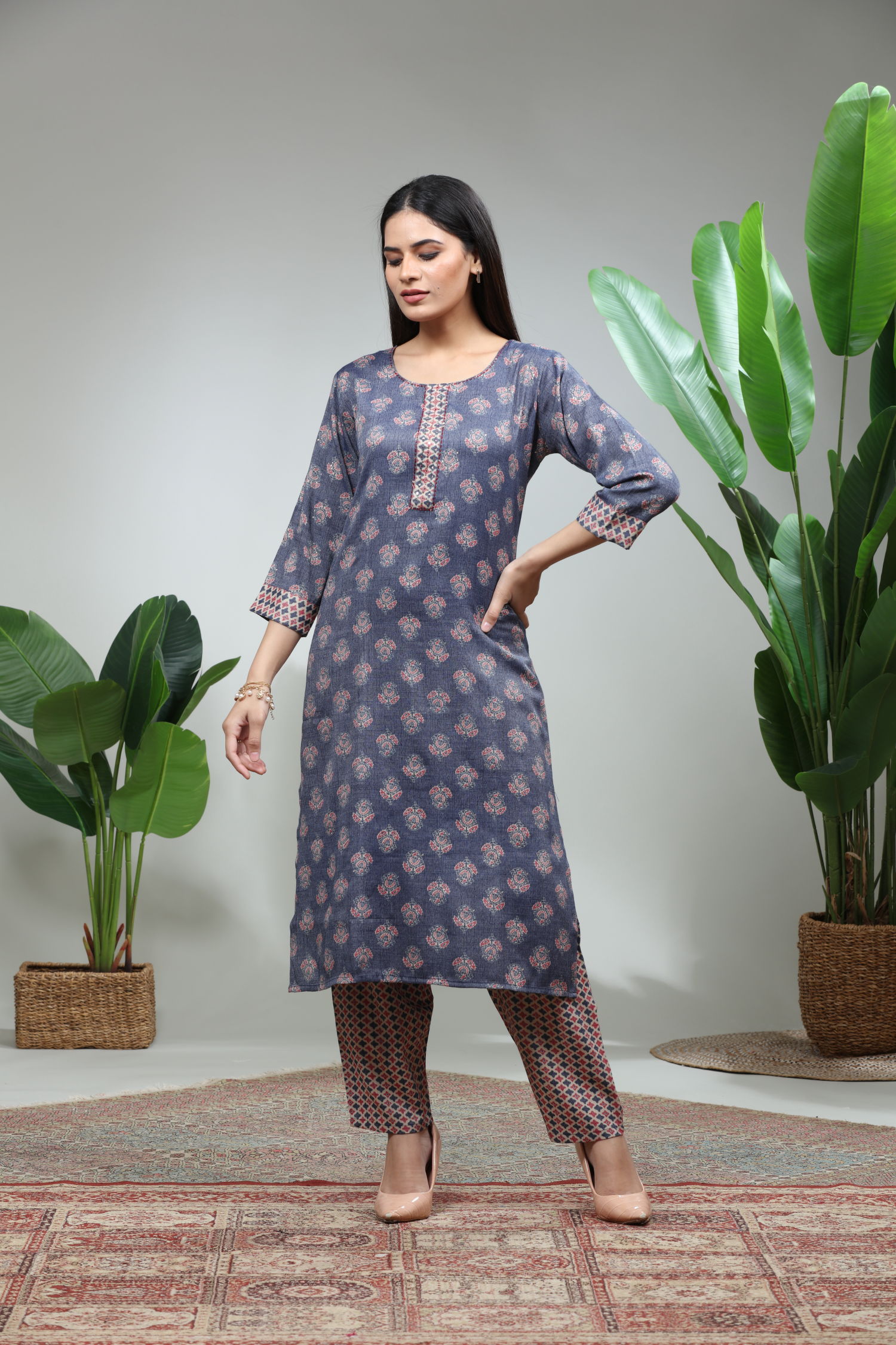 Blue Kurti With Pant