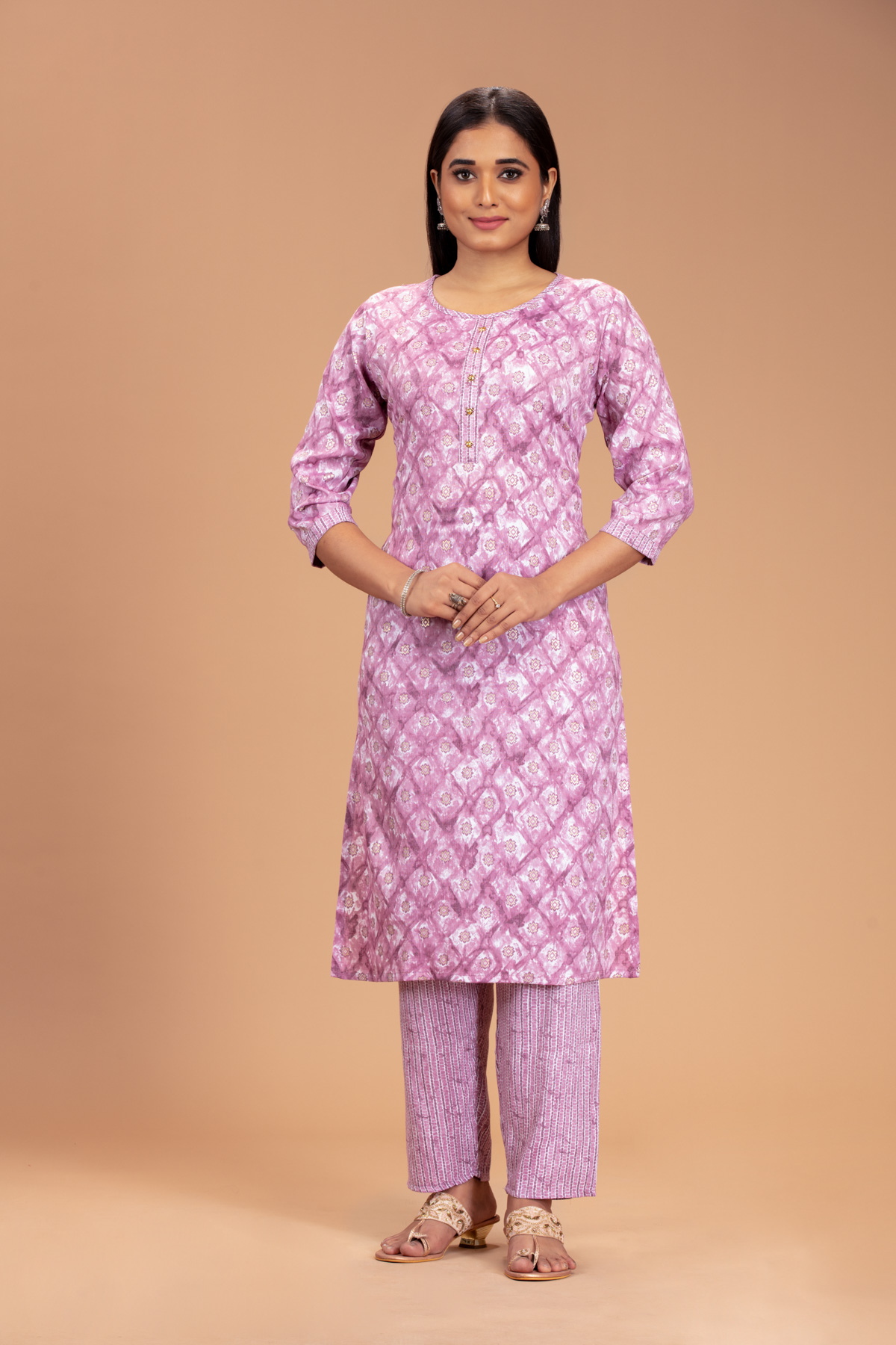 Onion Pink Kurti With Pant