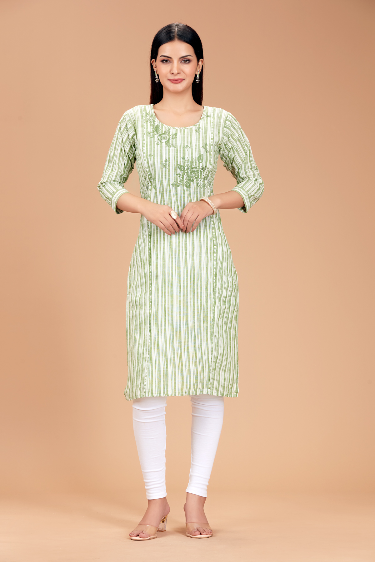 Light Green Straight  Kurti!