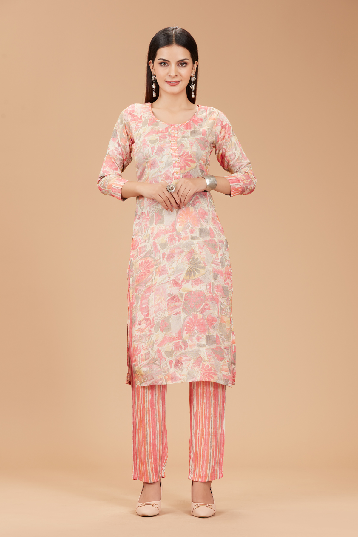 Pink Kurti With Pant