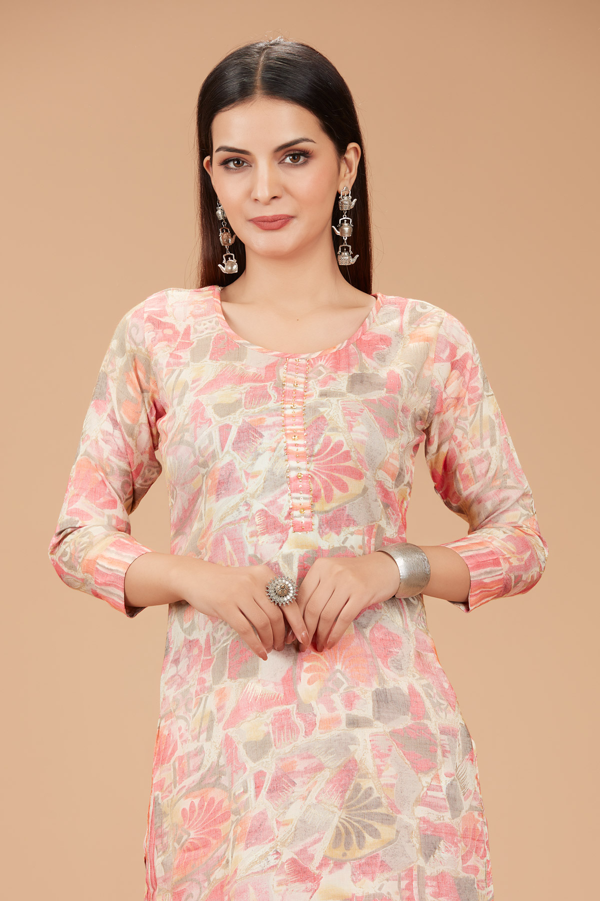 Pink Kurti With Pant