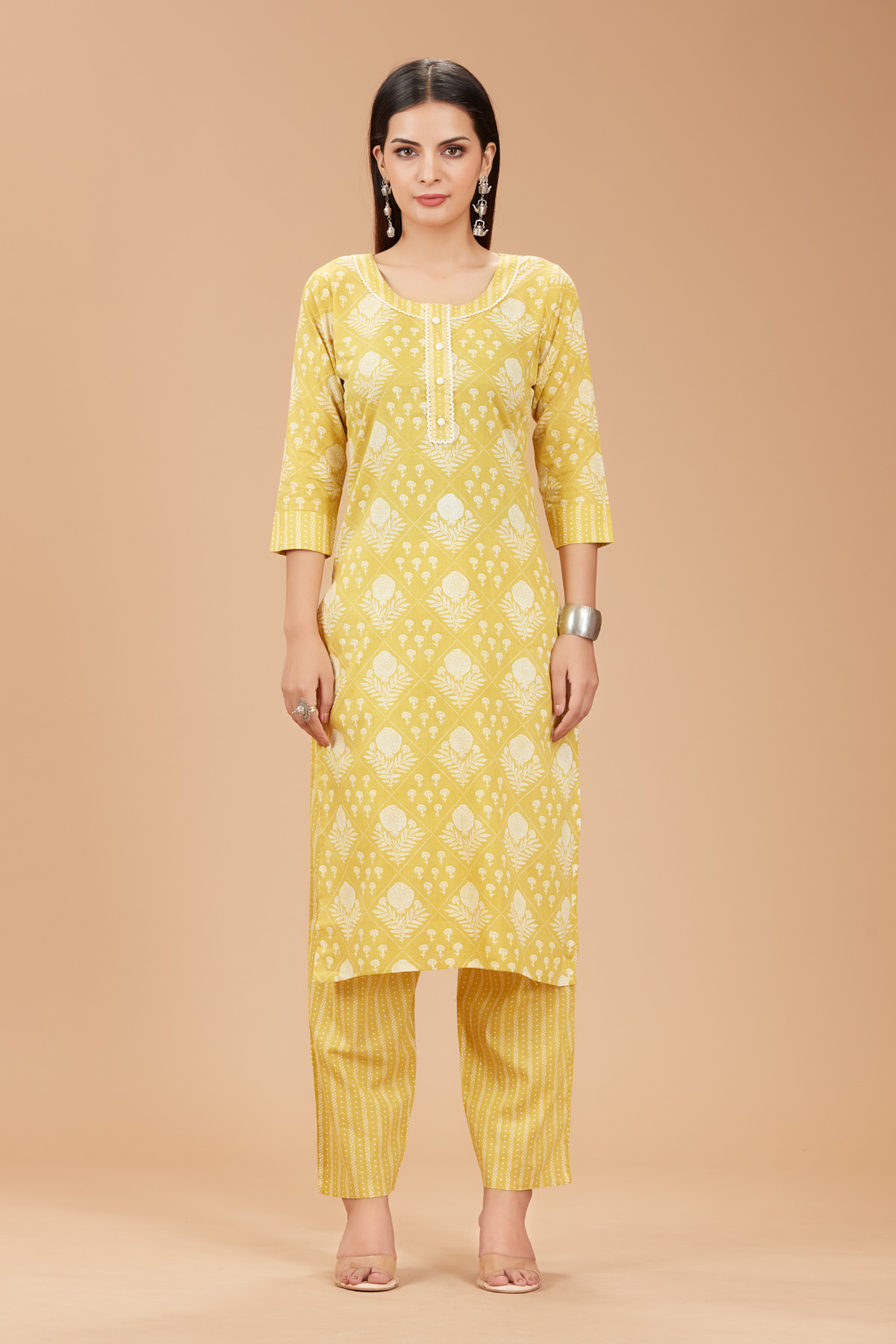 Yellow Kurti With Pant