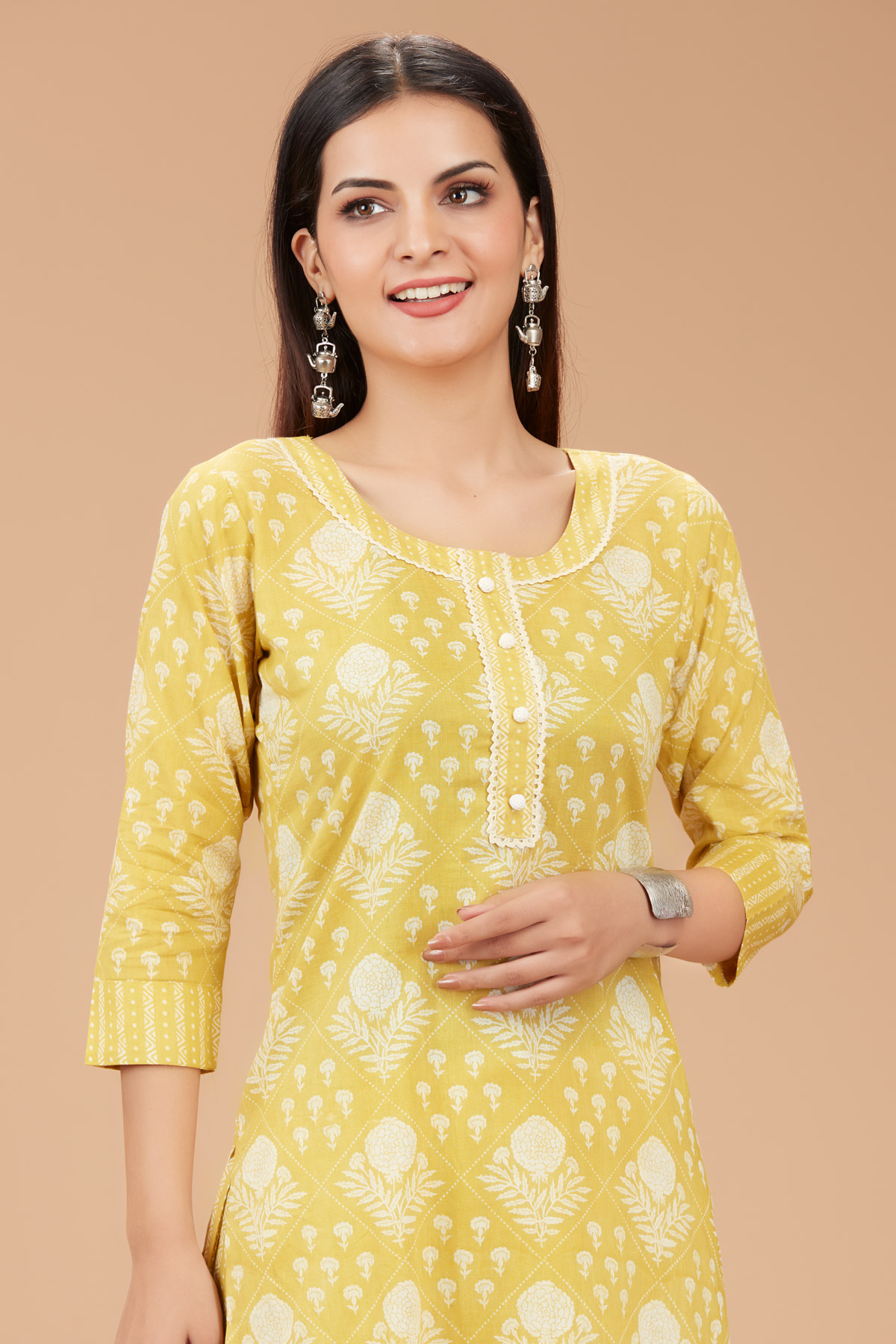 Yellow Kurti With Pant