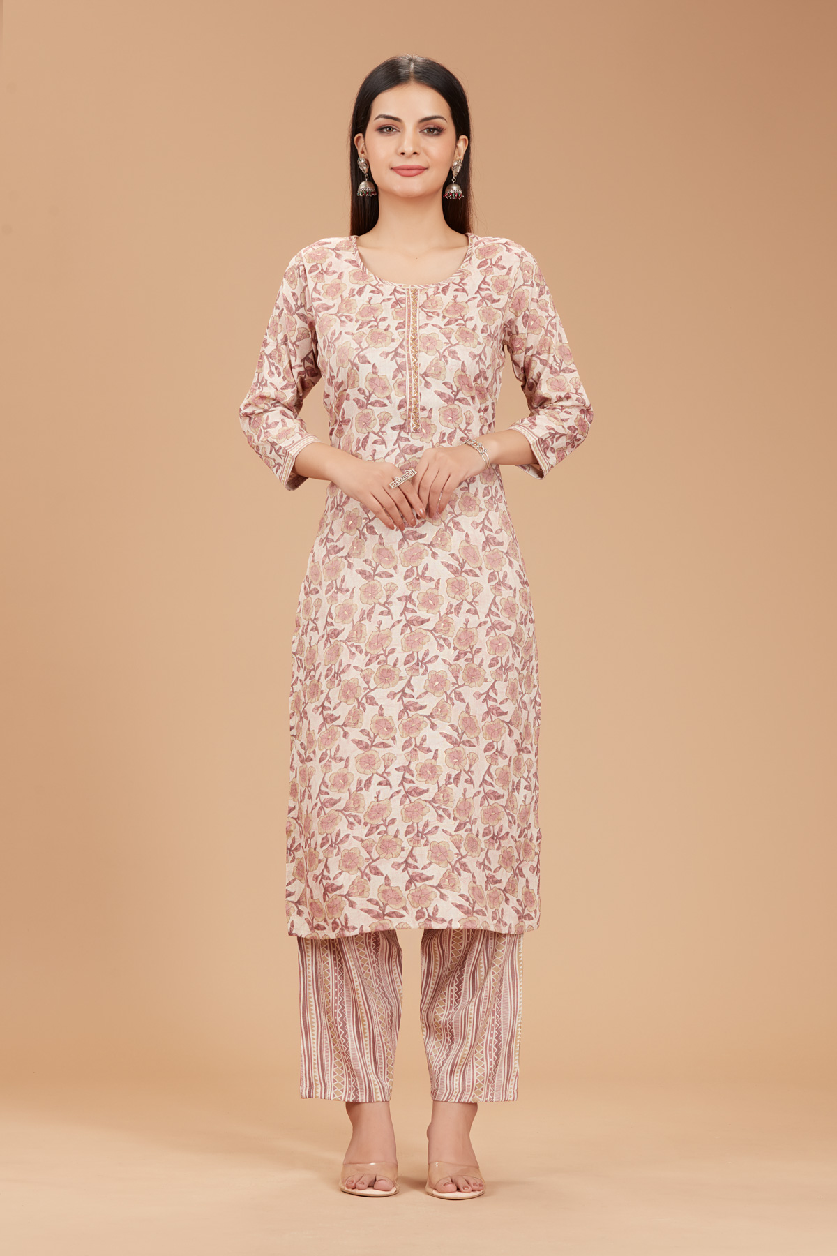 Off White Kurti With Pant