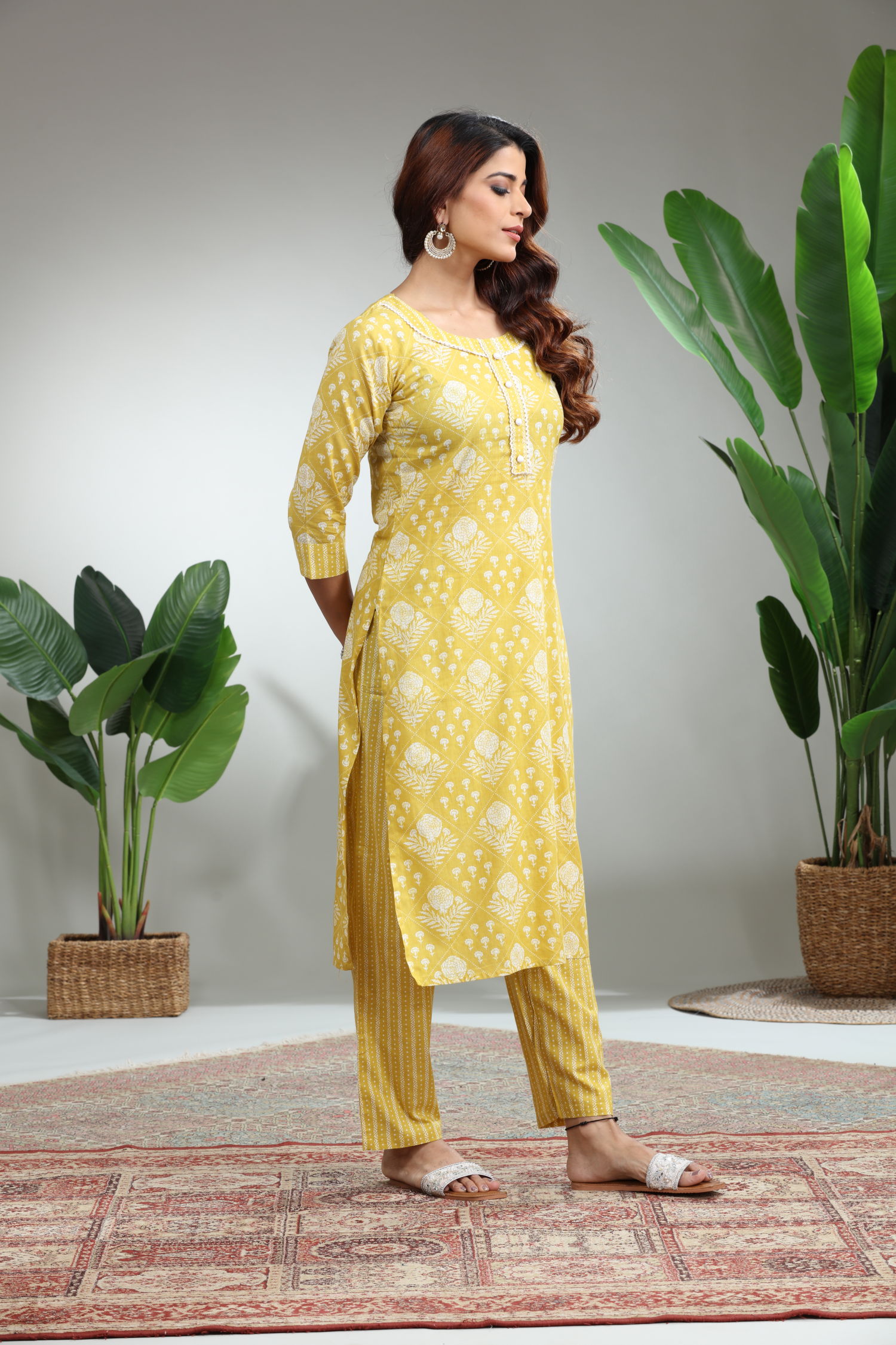 Yellow Kurti With Pant