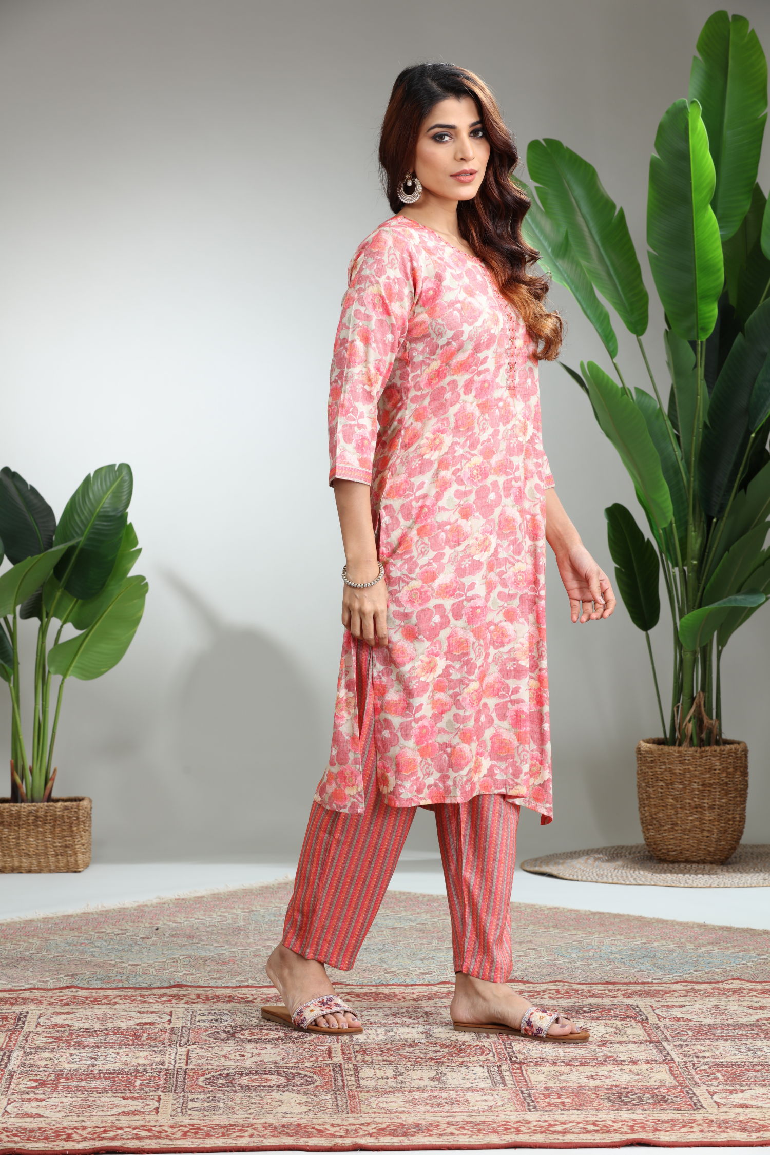 Pink Kurti With Pant