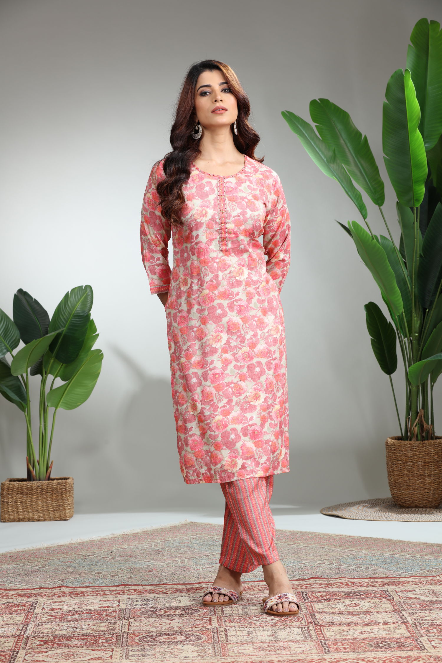 Pink Kurti With Pant