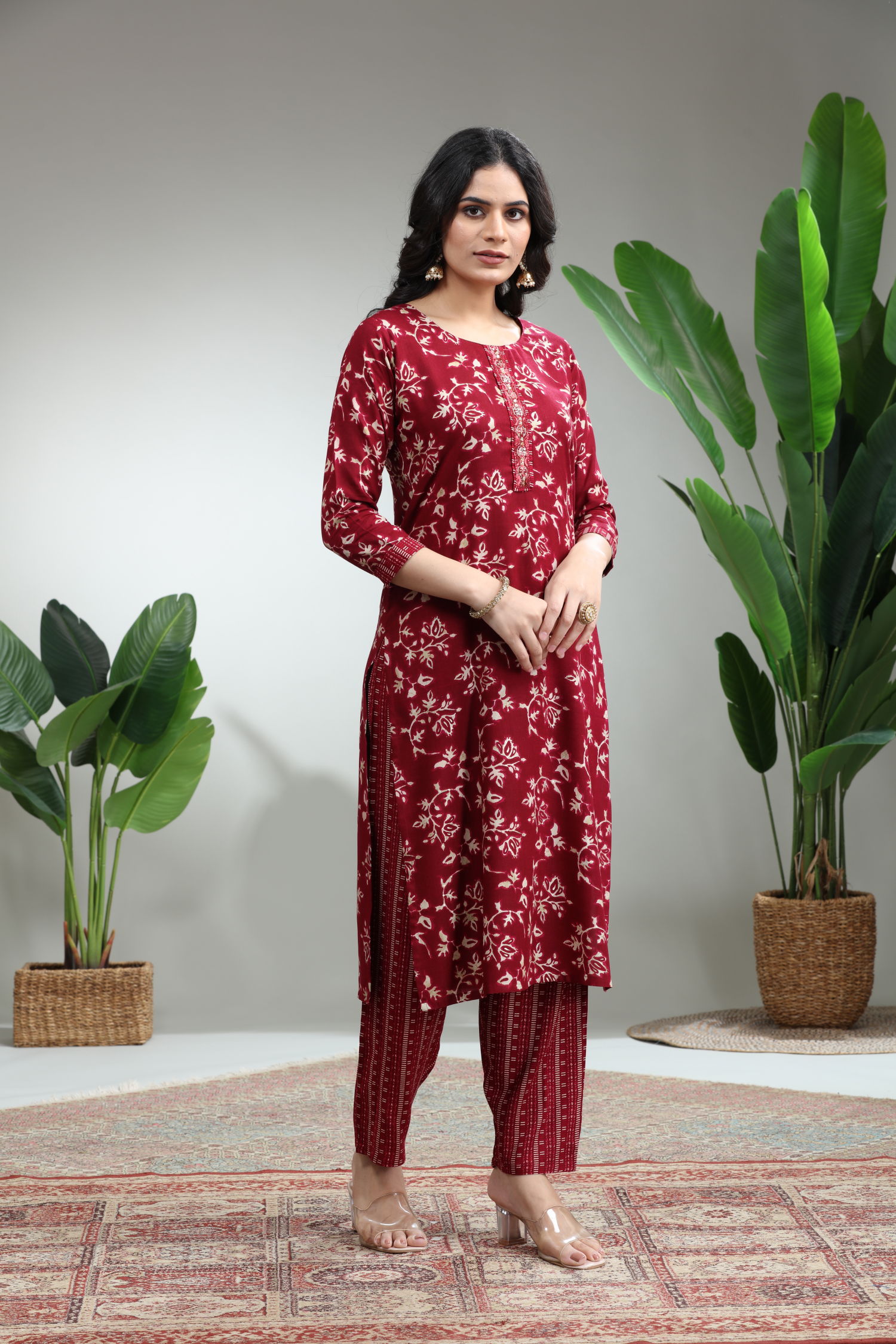 Red Kurti With pant