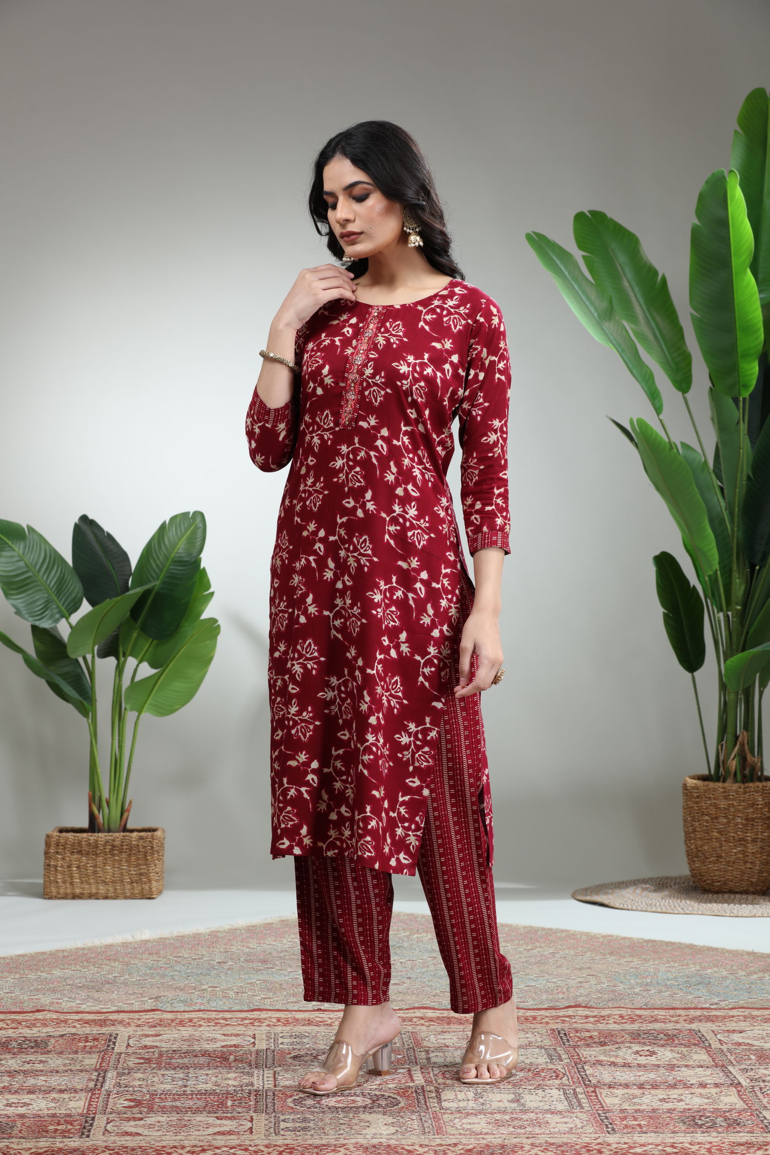 Red Kurti With pant